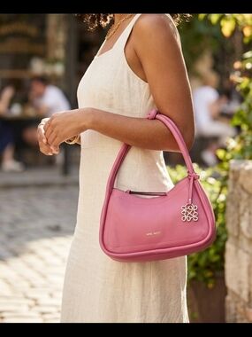 Nine West Rose Pink Curved Shoulder Bag